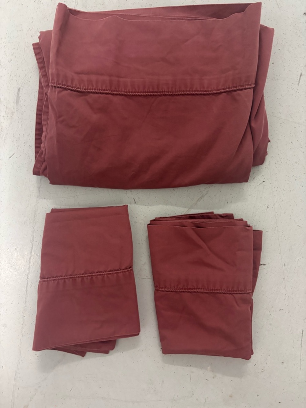 Maroon King Solid Color Sheet Set Rectangular Bedroom Bedding